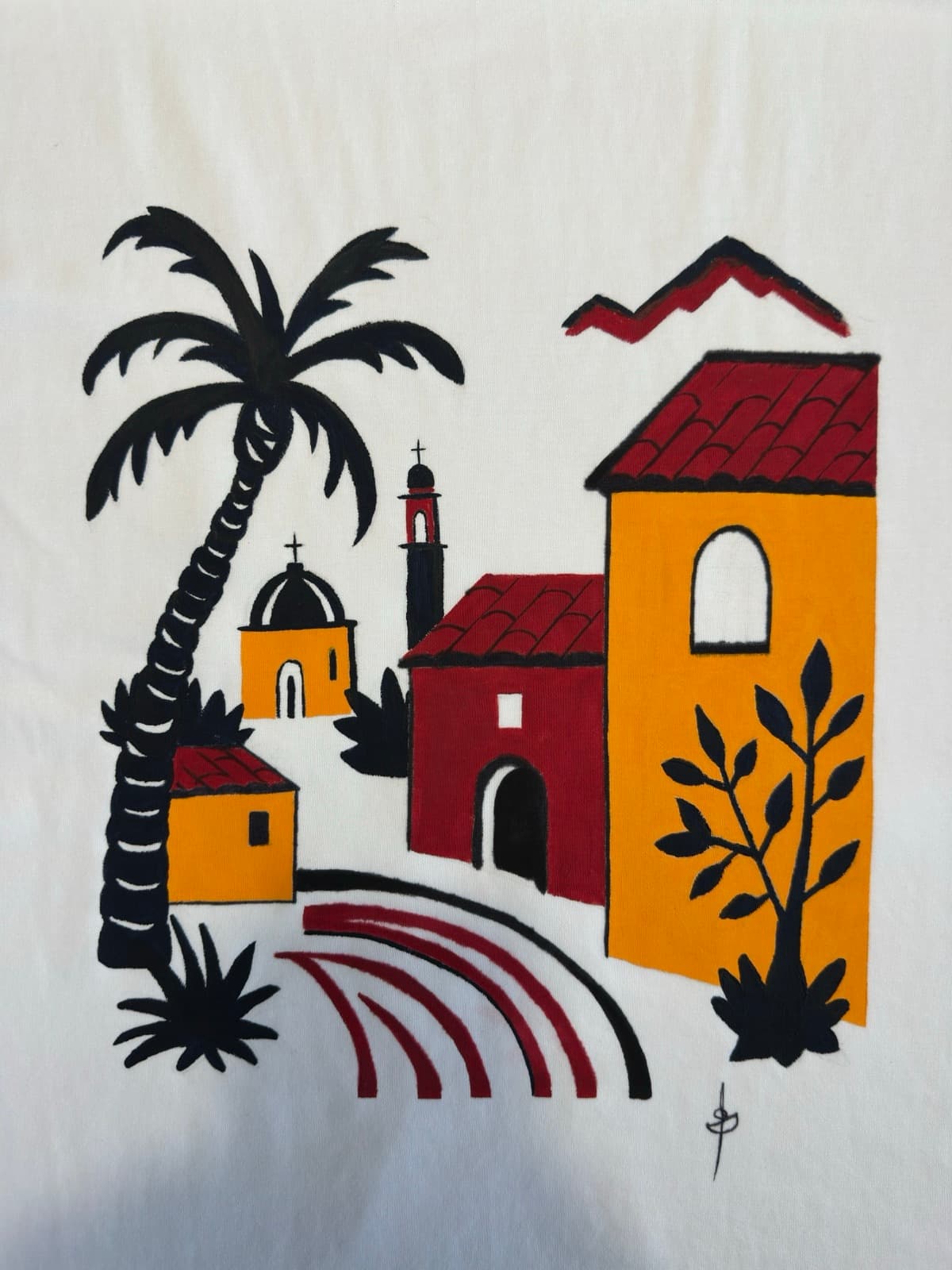 Italy, painted by hand (close-up)